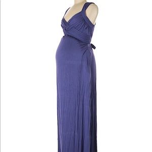 Motherhood maternity purple long dress
